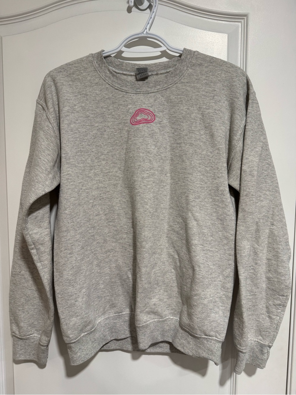 Blue Jade Finds Gray Crewneck Sweatshirt with Message